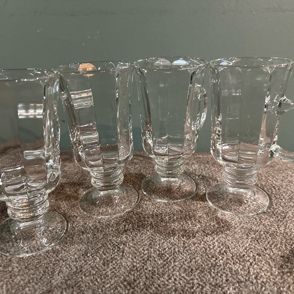Set of Clear Glass Mugs